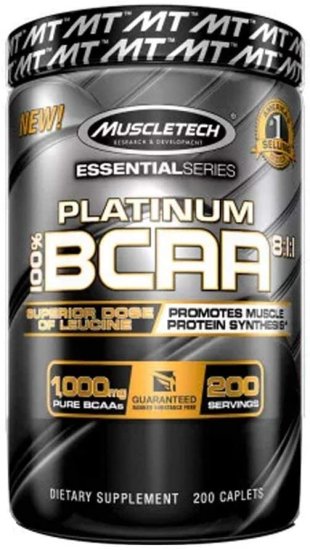 (image for) Muscletech Platinum 100% BCAA 8:1:1 200 Caplets