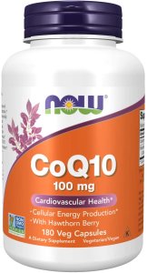 (image for) Now CoQ10 100 mg with Hawthorn Berry 180 Veg Capsules