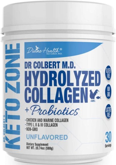 (image for) Divine Health Keto Zone Hydrolyzed Collagen 30 Serv