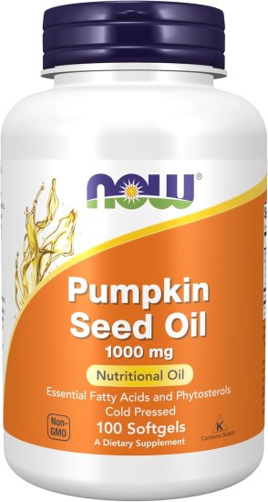 (image for) NOW Pumpkin Seed Oil 1000 mg 100 Softgels