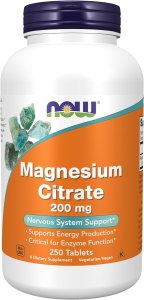 (image for) Now Supplements Magnesium Citrate 200 mg 250 Tablets