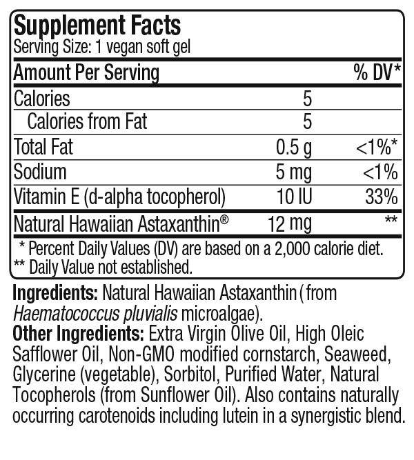 BioAstin-Vegan-Supp-Facts