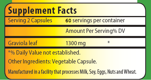 Biotech-Graviola-Leaf-Supp-Facts