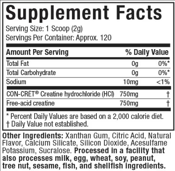 Celltech-Creactor-supplement-facts