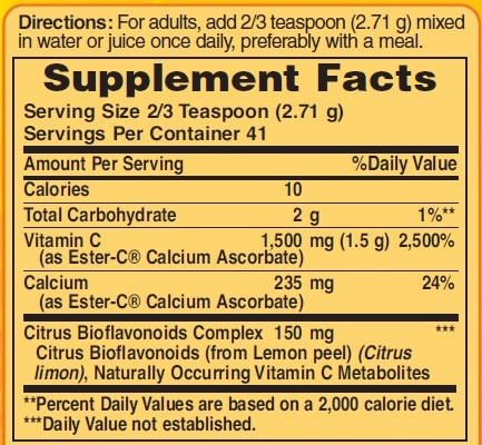 Ester-C-powder-BioFlav-Supp-Facts