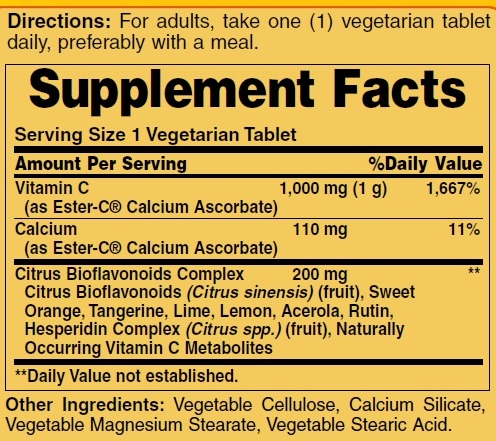 Ester-c-1000mg-bioflav-180-vtab-supp-facts
