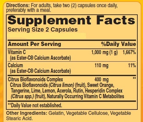 EsterC-500mg-Bioflav-120cap-Supp-Facts