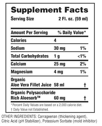 Lily-Of-the-Desert-Aloe-Vera-Gel-Supplement-Facts