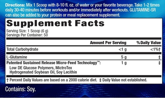 MHP-Glutamine-SR-Supplement-Facts