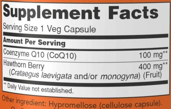 Now-CoQ10-180Veg-Supplement-Facts