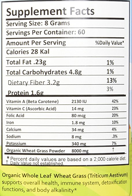 Wheat-Grass-Supplement-Facts